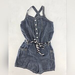 Gymboree Kids Denim Overalls‎ with Patterned Belt